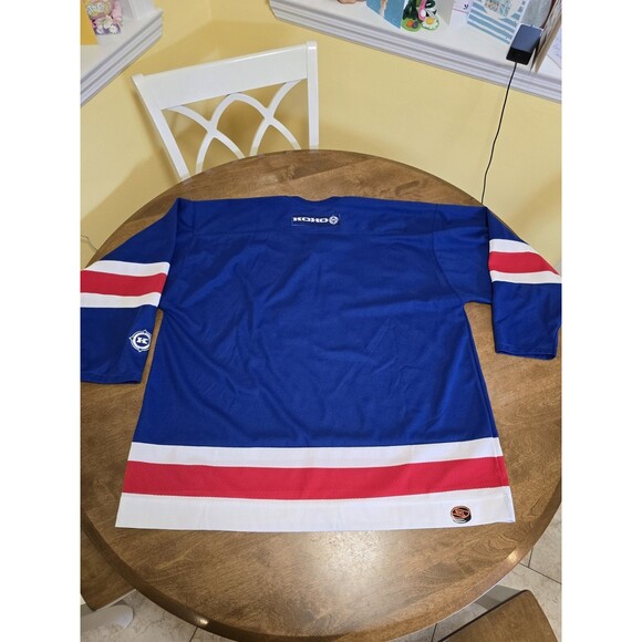 Vintage KOHO NEW YORK RANGERS BLUE JERSEY SIZE XXL Lace Front EUC Blank Back - Picture 3 of 17